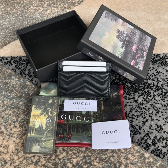 Gucci卡包 443127 古馳迷你菱形繡花小卡包 Gucci女款卡片夾  gqy3620